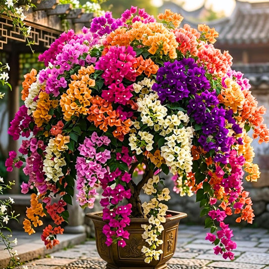 3 Mixed Bougainvillea Plants Live, 4-8” Tall Well-Rooted Bougainvillea Vine Flower Plants, Tropical Climbing Plants, No Pot