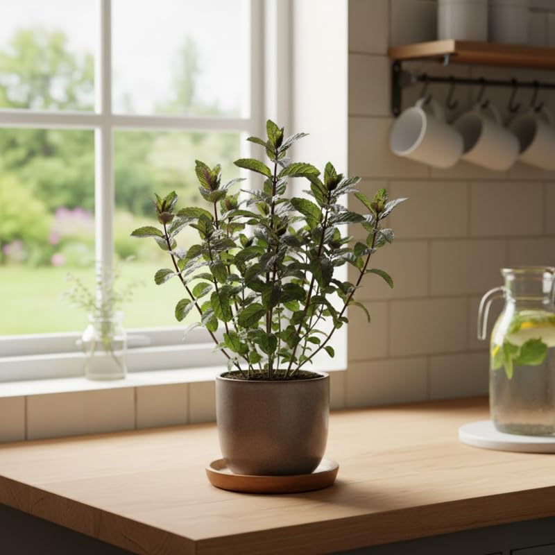 Set 4 Chocolate Mint Plants 4–7 Inch, Fragrant Culinary and Garden Mint, Fast-Growing, Zones 5–9