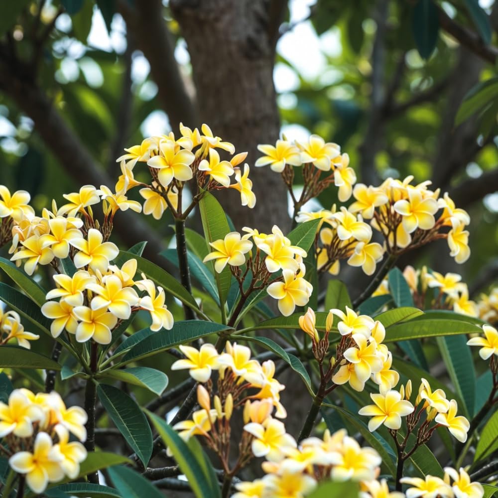 Pack 2 Rare Yellow Plumeria Plant Cutting, White and Yellow Fragrant Flowers, 10-12 Inches Long Cutting, Ready for Planting
