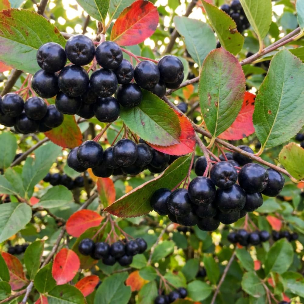Chokeberry Bare Root Plant, Black Chokeberry Tree, 16 Inches Tall, 2–3 Year Old Fruit Bush, Hardy Shrubs for Outdoor Growing