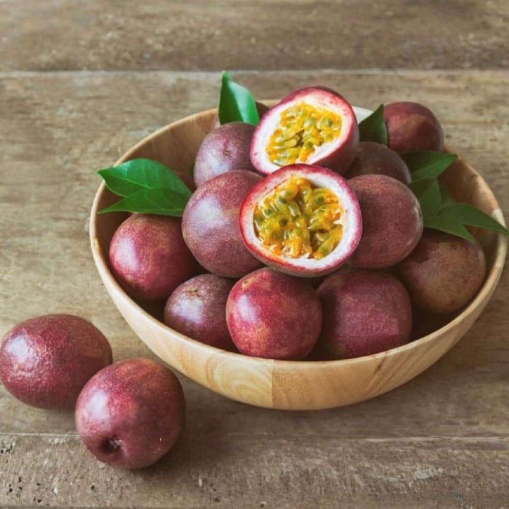 Red Passion Fruit Plant Live, Passion Fruit Tree Live Plant, Passionfruit Vine, 1 Gallon Pot for Planting