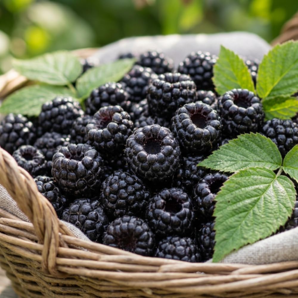 Black Raspberry Plant Live, Outdoor Garden Berry Plant, 4-8 Inch Tall