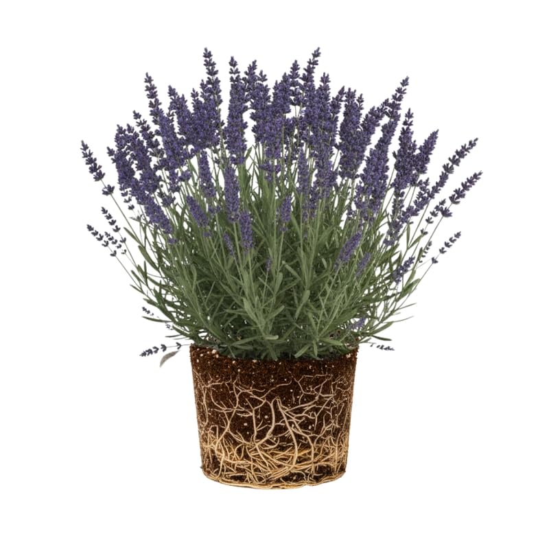 Live Lavender Plant in 3'' Pot, Fragrant Perennial Herb for Indoor and Outdoor Growing, Well Rooted Lavender Flowering Bushes