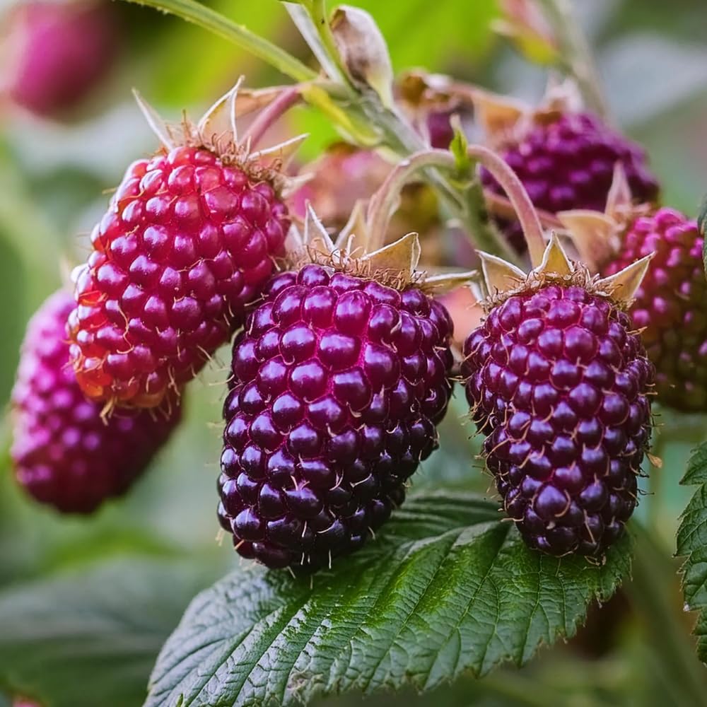 2 Mix Raspberry Plants Live, Sweet Raspberry Bush Shrub to Grow, Well-Rooted 4-8" in Tall, Cold Hardy