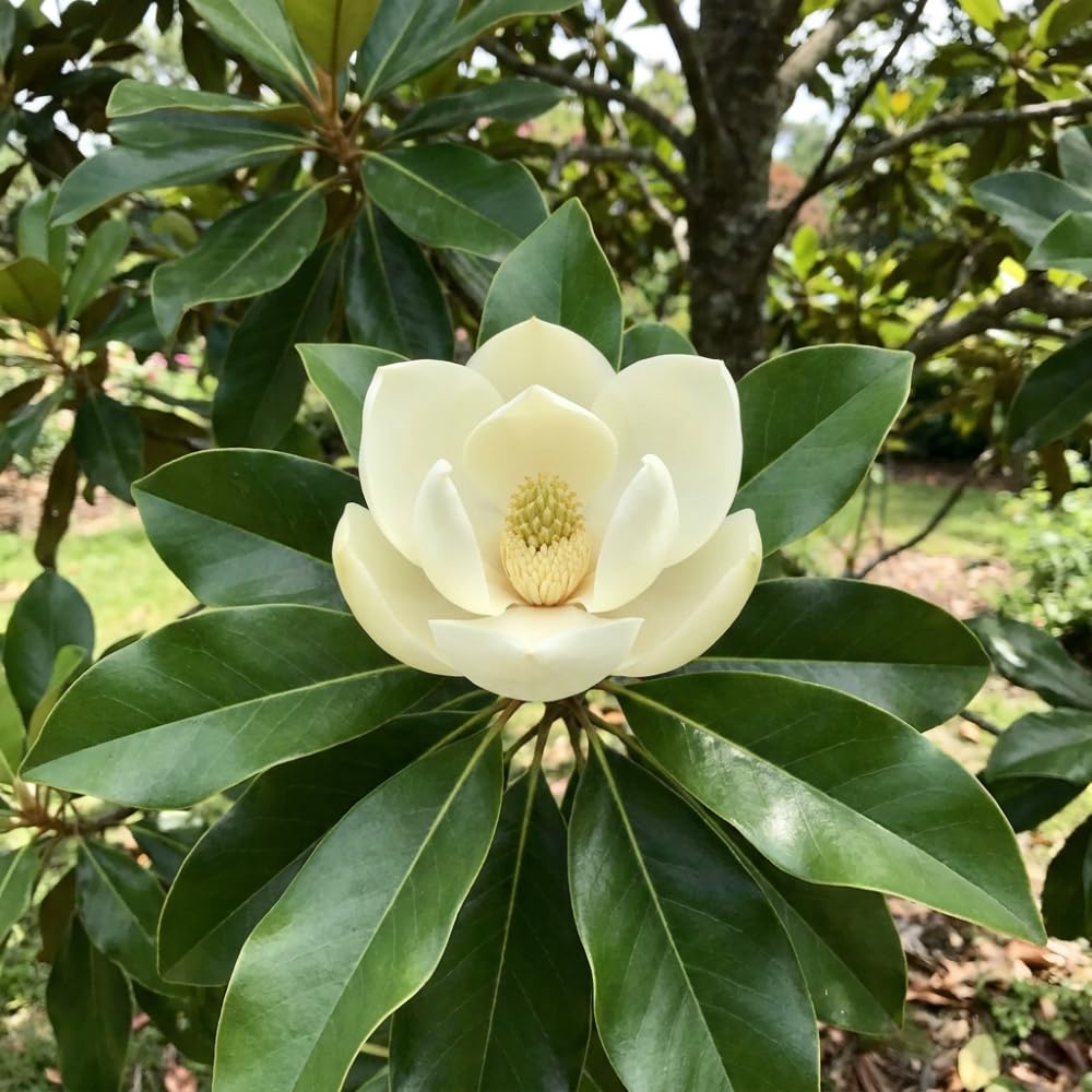 Sweetbay Magnolia Live Plants, Magnolia Tree, 2-3 Feet in Height 3 Gallon Pot, White Blooming Fragrant Tree for Outdoor Planting, No Ship to CA