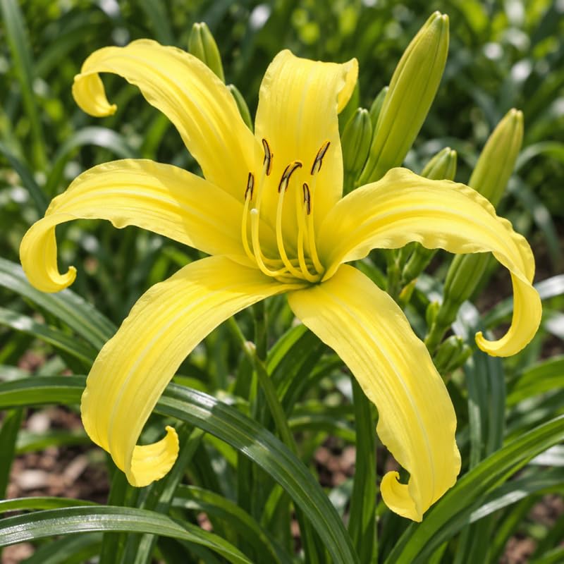 1 Daylily Plant Live Bare Root, Yellow Lily Flowers