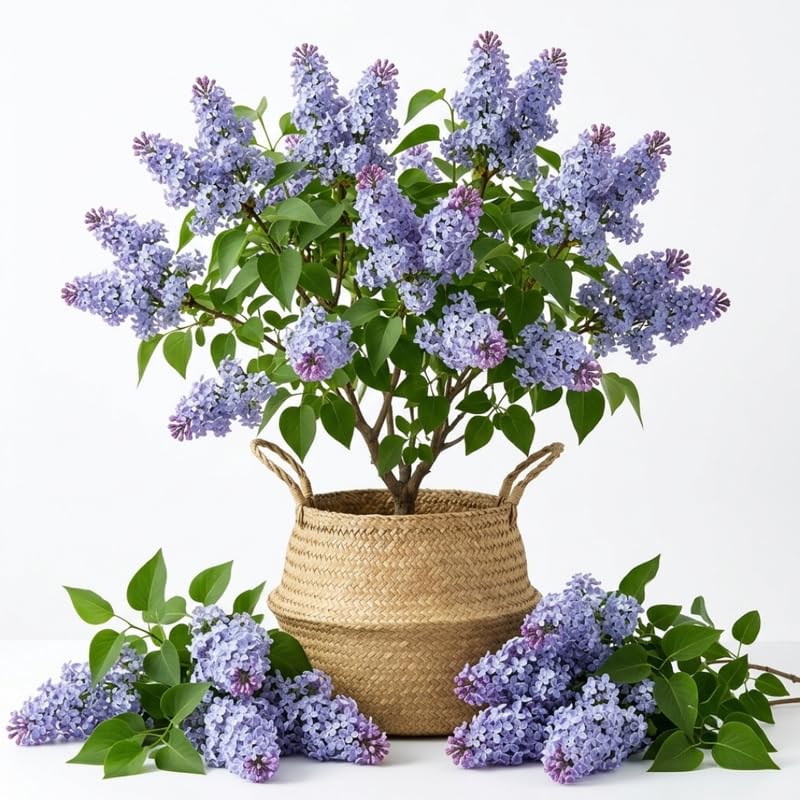 Light Blue Lilac Live Plant, Syringa Flowering Shrub, 6"+ Tall