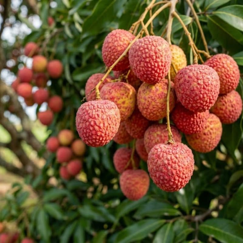Mauritius Lychee Tree Live Plant, Lychee Tree, Hardy Tropical Fruit Live Plant, 2-3' in Height 3 Gallon Pot for Planting, No Ship to CA