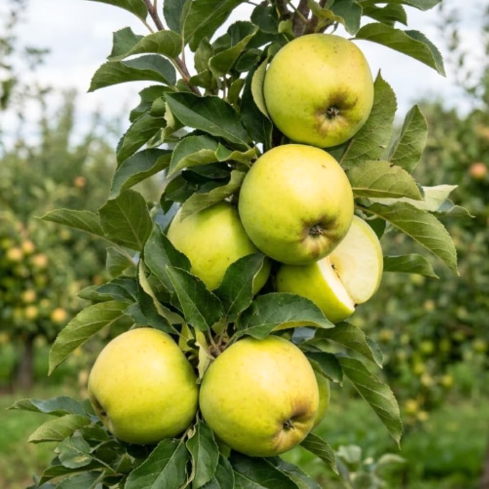 Live Green Yellow Apple Fruit Tree Plant, Well Rooted from 6-10 Inches Tall