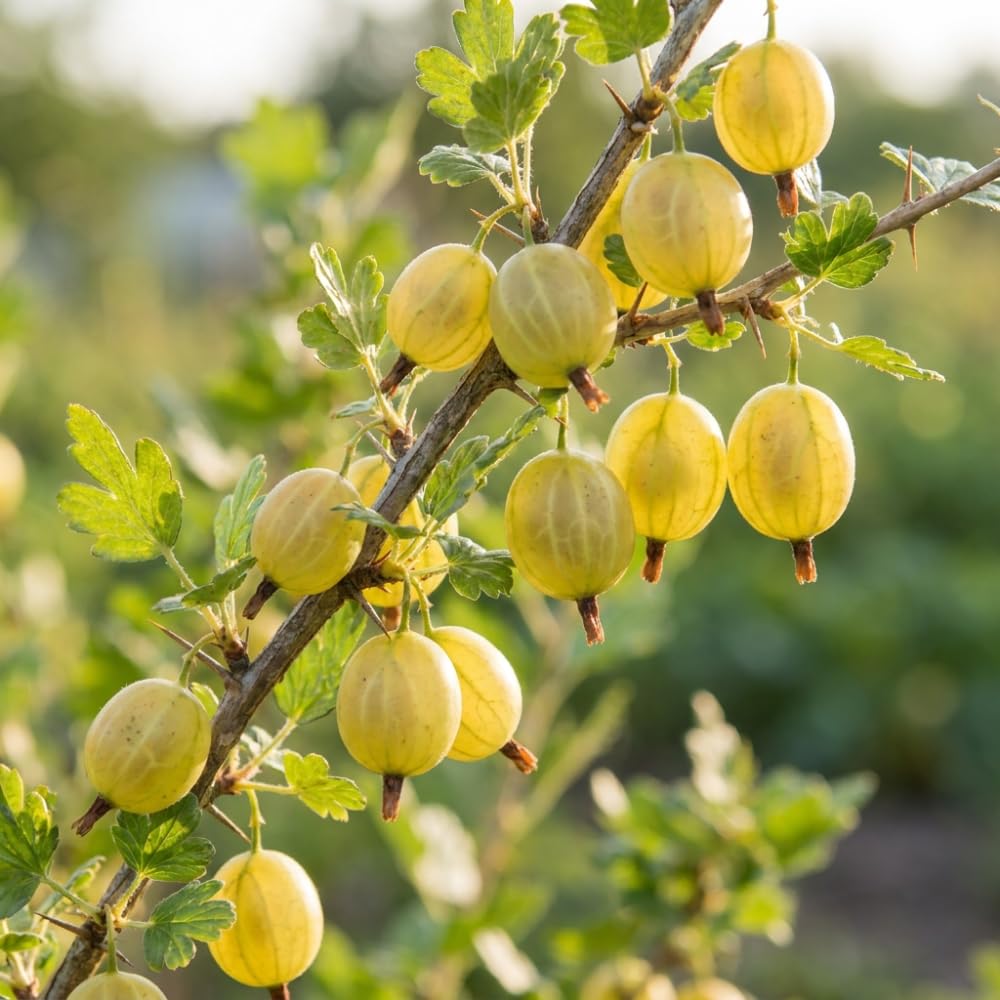 Sweet Gooseberry Plant Live, Edible Gooseberries, 5-8 Inch Tall