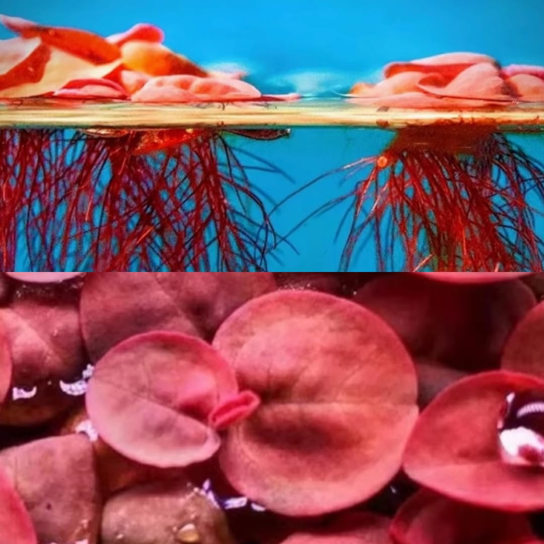 60 Red Root Floater Plants Live, Red Root Floater Live Plant, 4 to 6 Inches Tall, Aquatic Pond Plant