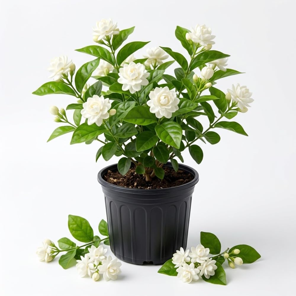 Jasmine Plant Live, 2-3 Feet Tall in 3 Gallon Pot, Jasmine Plant Live, Perennial White Flowers Plants for Growing, No Ship to CA (Duke Jasmine)