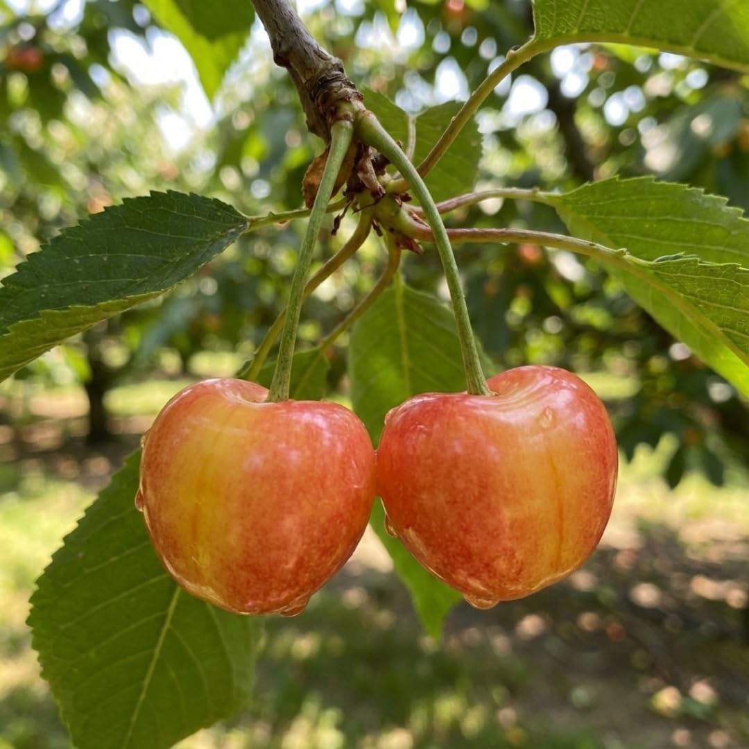 Cherry Tree Live Plant 3–4 Feet Tall in 3 Gallon Pot, Sweet Cherries Fruit Tree for Outdoor Growing, Cold Hardy Garden Tree, Ready to Plant, No CA (Rainier Cherry)