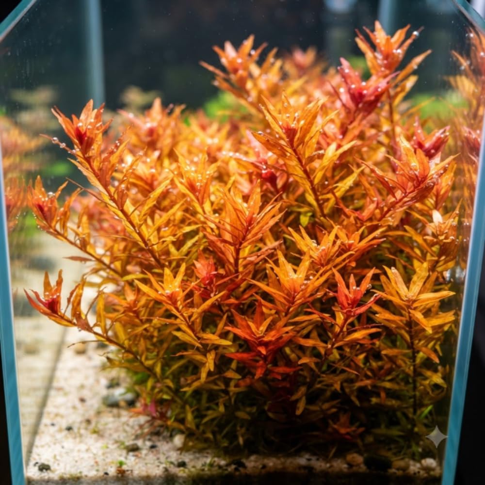 Orange Rotala Aquarium Plant, 1 Bundle Live Stem Plant