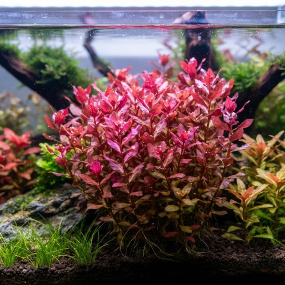 Red Rotala Aquarium Plant, 1 Bundle Live Stem Plant