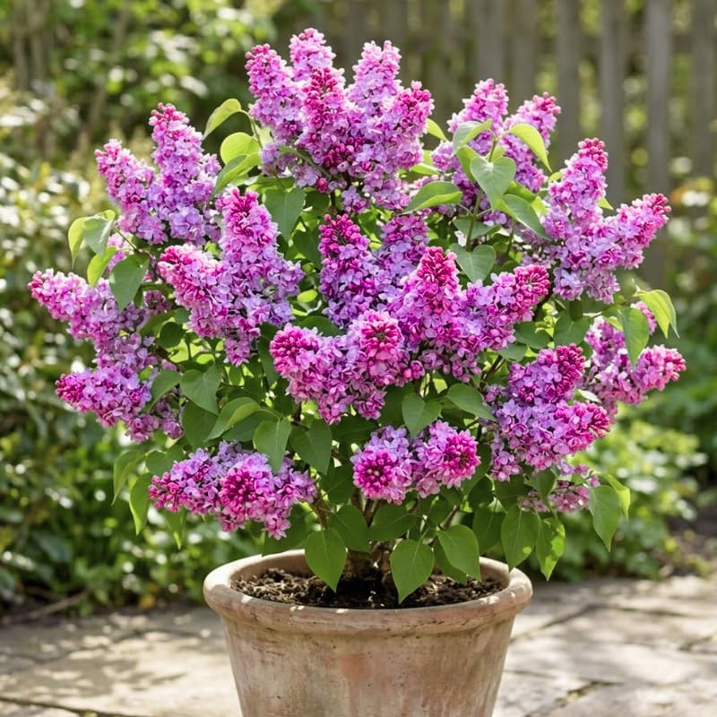 Pink Lilac Live Plant, Syringa Flowering Shrub, 6"+ Tall