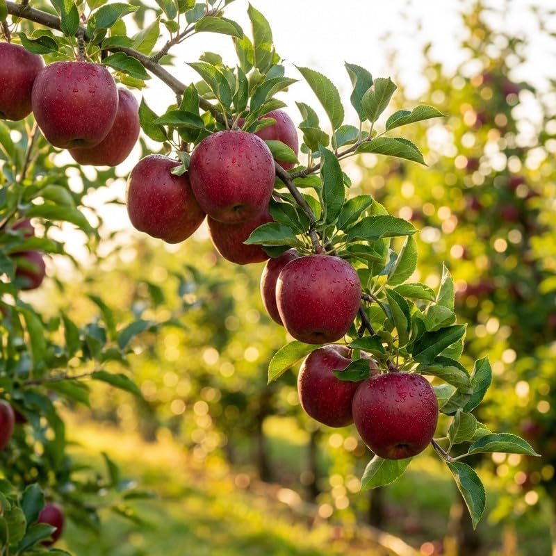 Live Red Delicious Apple Tree 3 Feet Tall, Fruit Apple Tree Plant for Outdoor Garden in 5 Gallon Pot, Sweet Apples for Backyard Orchard, Patio Container or Home Garden, No Ship to CA