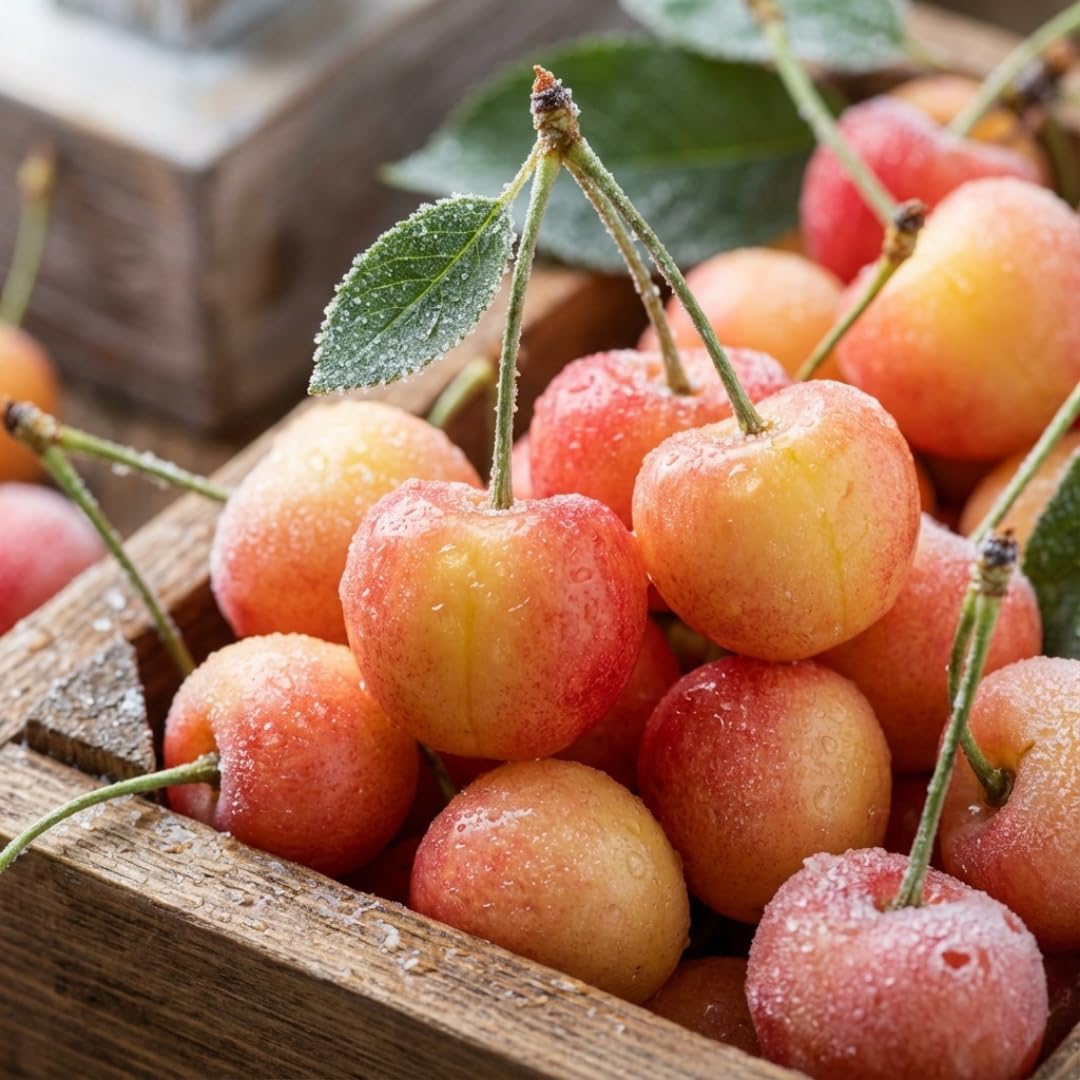 Cherry Tree Live Plant 3–4 Feet Tall in 3 Gallon Pot, Sweet Cherries Fruit Tree for Outdoor Growing, Cold Hardy Garden Tree, Ready to Plant, No CA (Rainier Cherry)