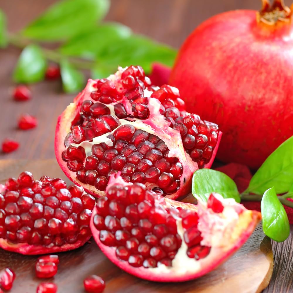 Pomegranate Plant Live, Sweet Pomegranate Tree Live Plant, Cold Hardy, 1 Feet Tall, Edible Fruit for Outdoor Garden, 1 Gallon Pot, No Ship to CA