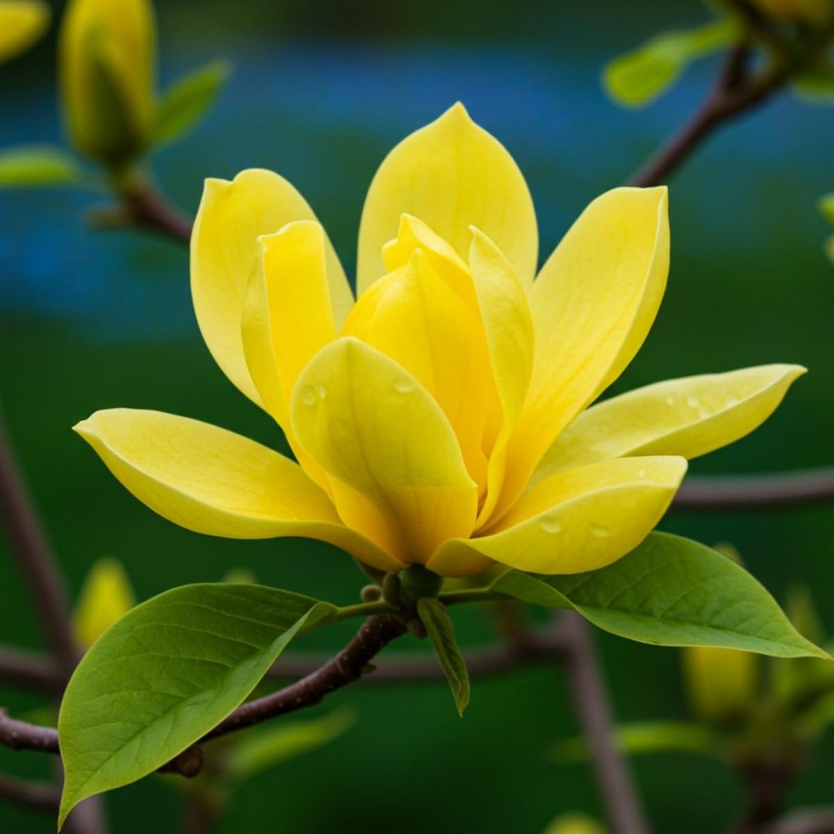 Yellow Magnolia Tree, 12-24 Inch Magnolia Trees Live Plants, Gallon Pot, Fragrant Yellow Flowers, Dormant in Winter