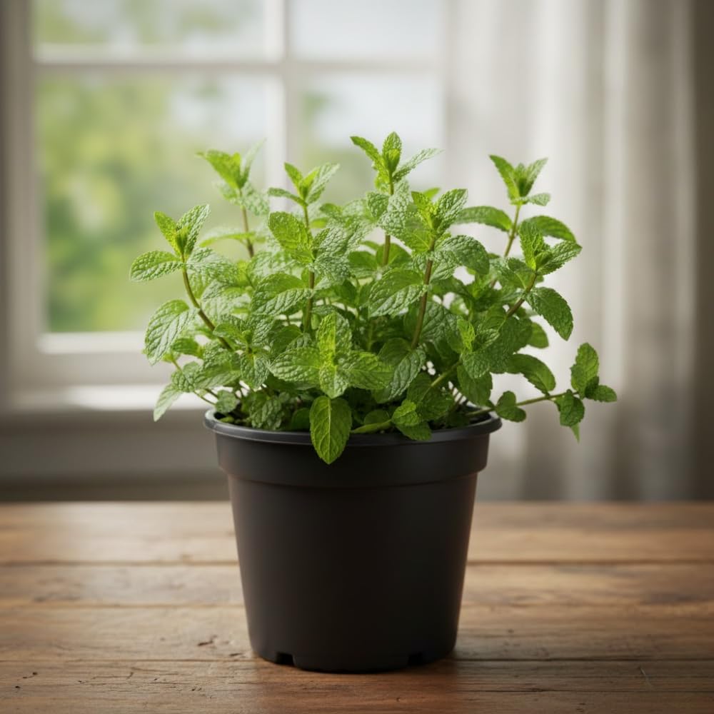 Set of 4 Spearmint Live Plants, Well Rooted Mint Herbs Plants 4-7 Inches, Fragrant Leaves, Outdoor or Container Growing