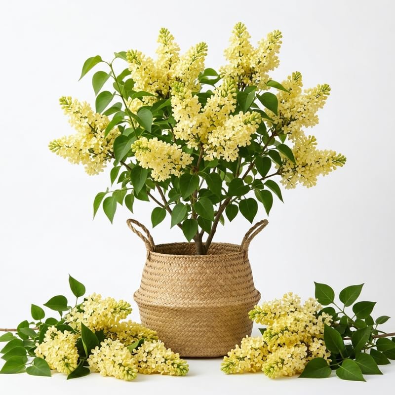 Yellow Lilac Live Plant, Fragrant Flowering Shrub, 6+" Tall