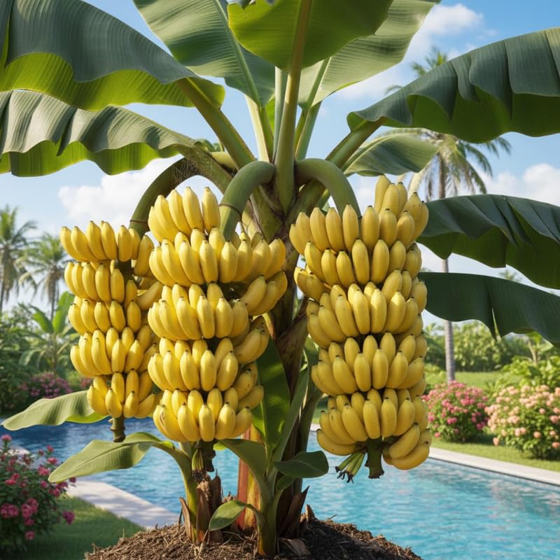 Sweetheart Banana Tree Live Plant, Well Rooted 4-8" Tall, Cold Hardy Tropical Banana Plant Live Well Rooted, Live Banana Fruit