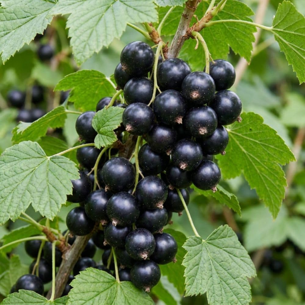 Hardy Consort Black Currant Plant Live for Planting, 6-12 Inch Tall