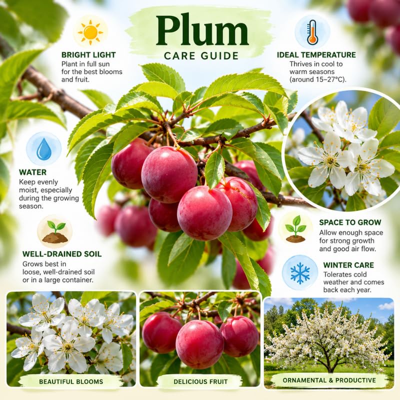 24 Wild Plum Tree Cuttings, Unrooted Stems, Fruit Tree Propagation