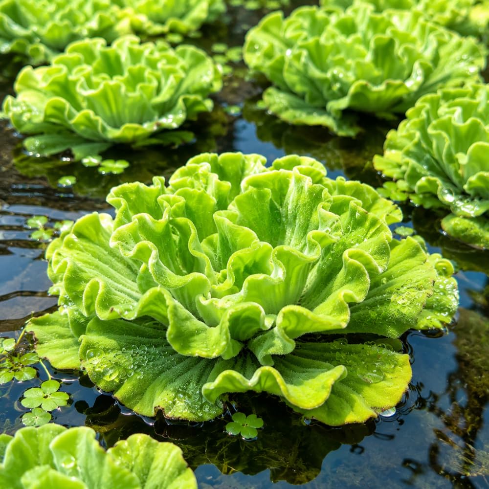 Curly Water Lettuce Live Plant, Aquatic Plants, Indoor Outdoor Houseplant