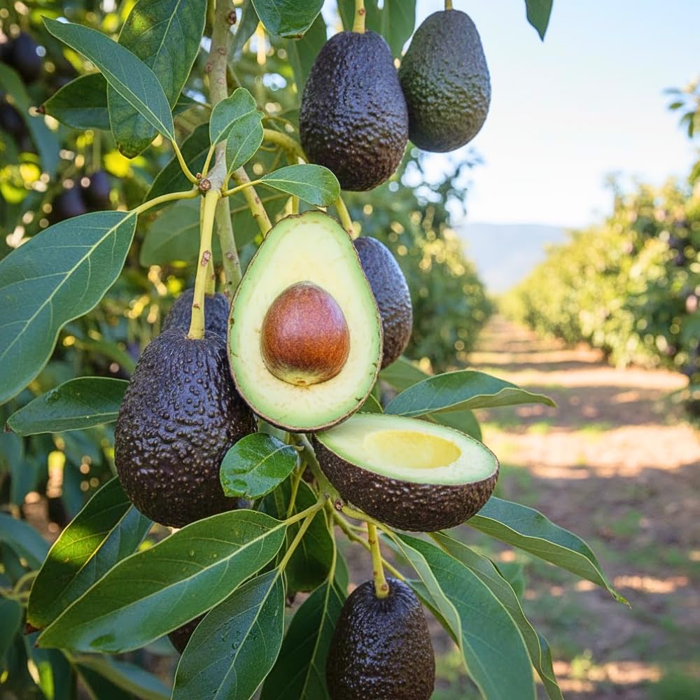 HASS Avocado Plant Live, Avocado Fruit Tree Plant, Cold Hardy, 1 to 2 Feet in Height 3 Gallon Pot for Indoor Outdoor Gardening