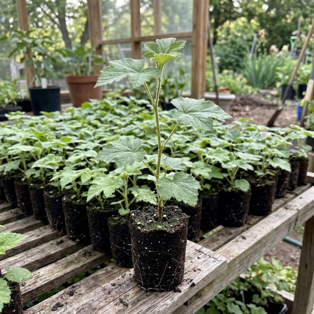 Red Thimbleberry Live Plant, Sweet Edible Berry Plant, 4-8 Inch Tall