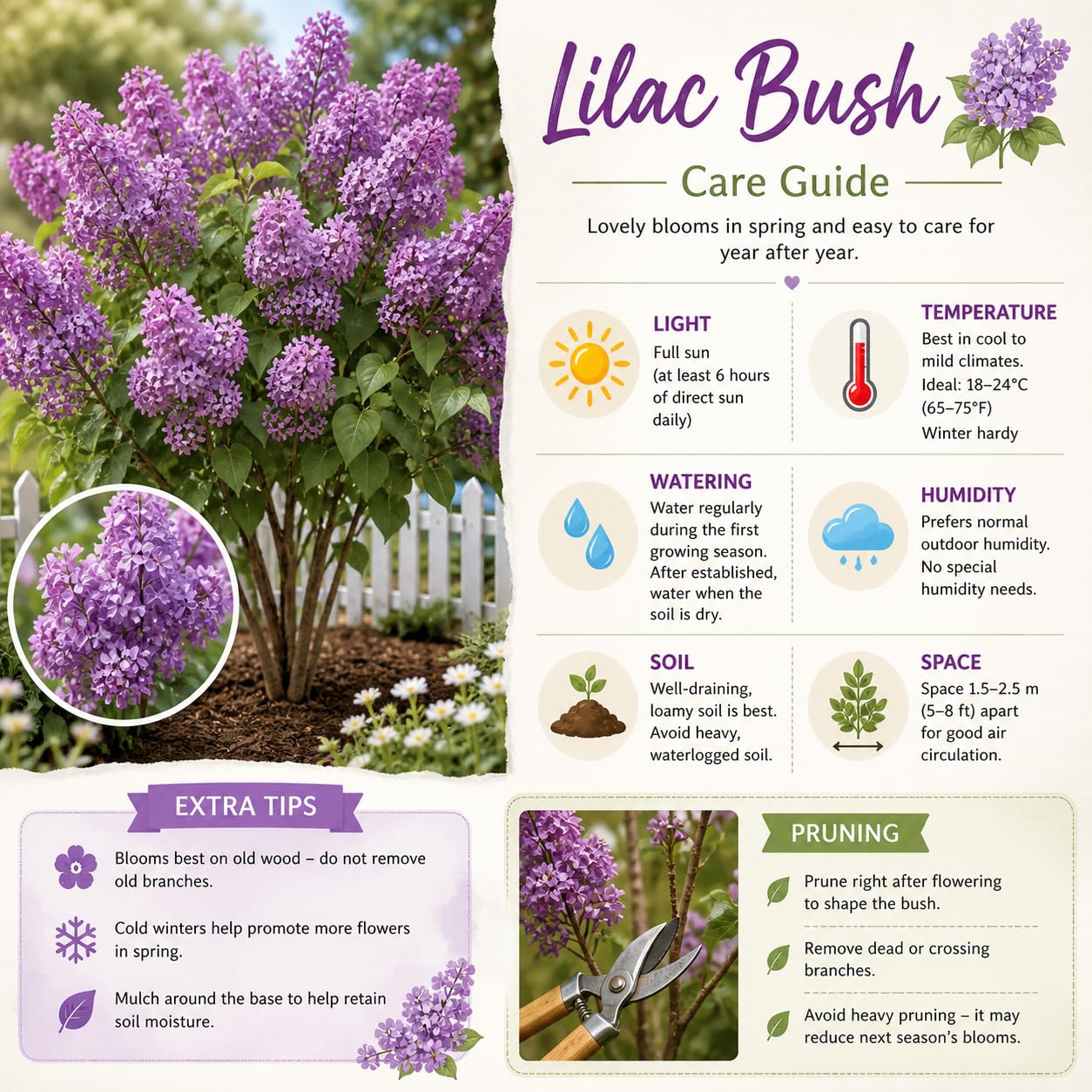 Lilac Plant Live in 4'' Pot, Fragrant Pink Flowers, Hardy Lilac Shrub for Outdoor Garden, 6-12'' Tall, Winter Dormant