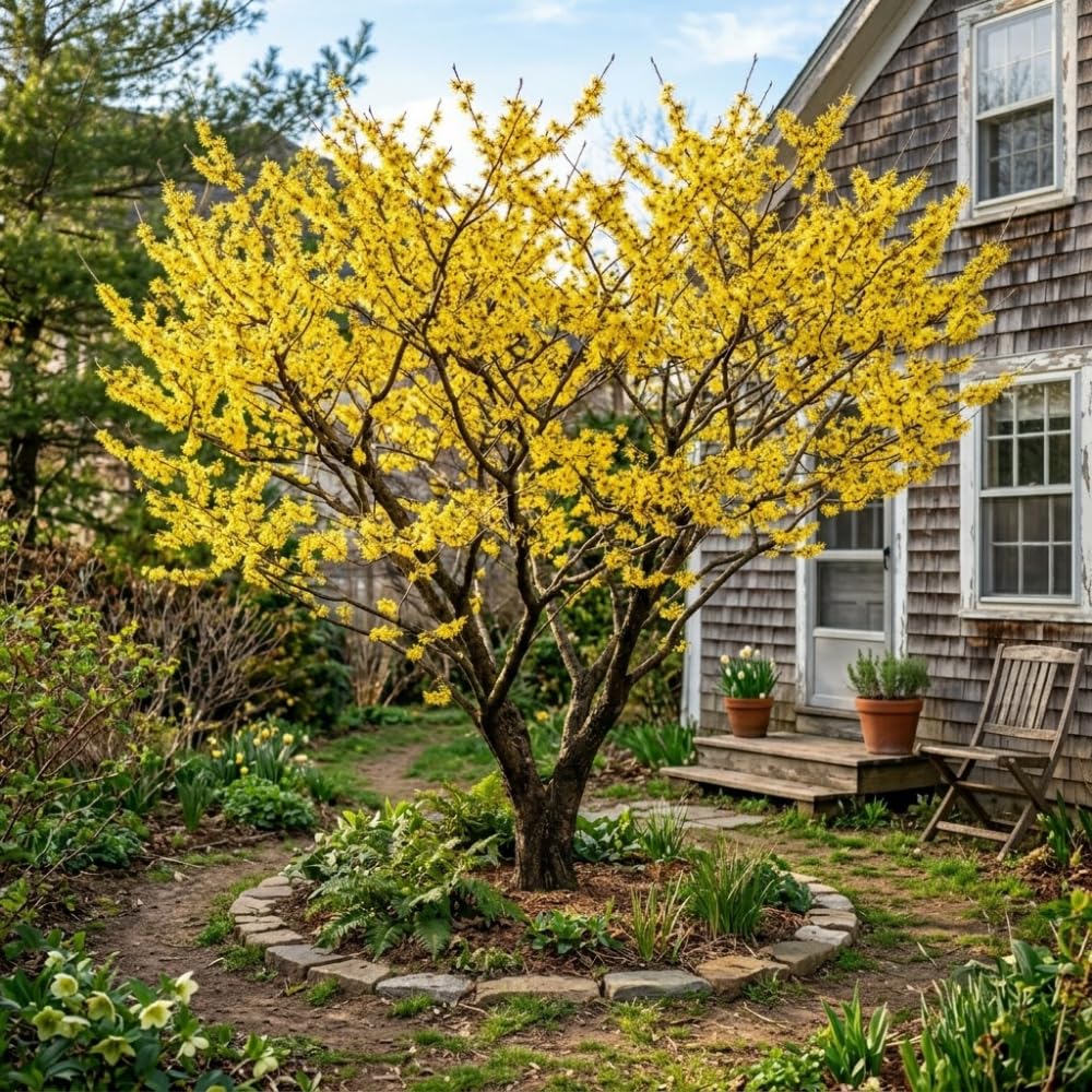 Witch Hazel Plant, Hazel Tree, 2-3 Feet Tall, Cold Hardy Flowering Shrub, Fragrant Winter Flowers for Garden