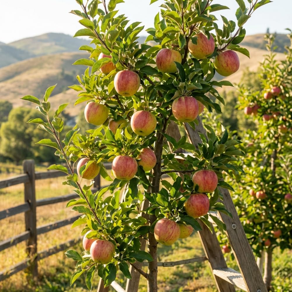 Apple Tree Live Plant, 3 Gallon Pot from 2 to 3 Feet Tall, Apple Trees Live Plants, Fruit Tree for Outdoor Gardening, No Ship to CA (Red)