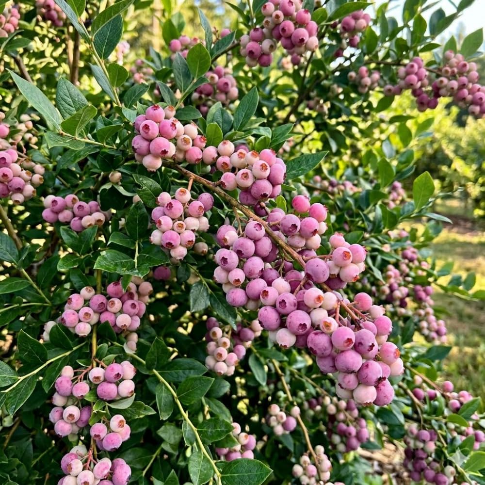 Pink Lemonade Blueberry Bushes Live Plant, Blueberry Plants Live for Planting, Pink Fruit Tree, 1 Feet Tall in 1 Gallon Pot, Outdoor Gardening, No Ship to CA