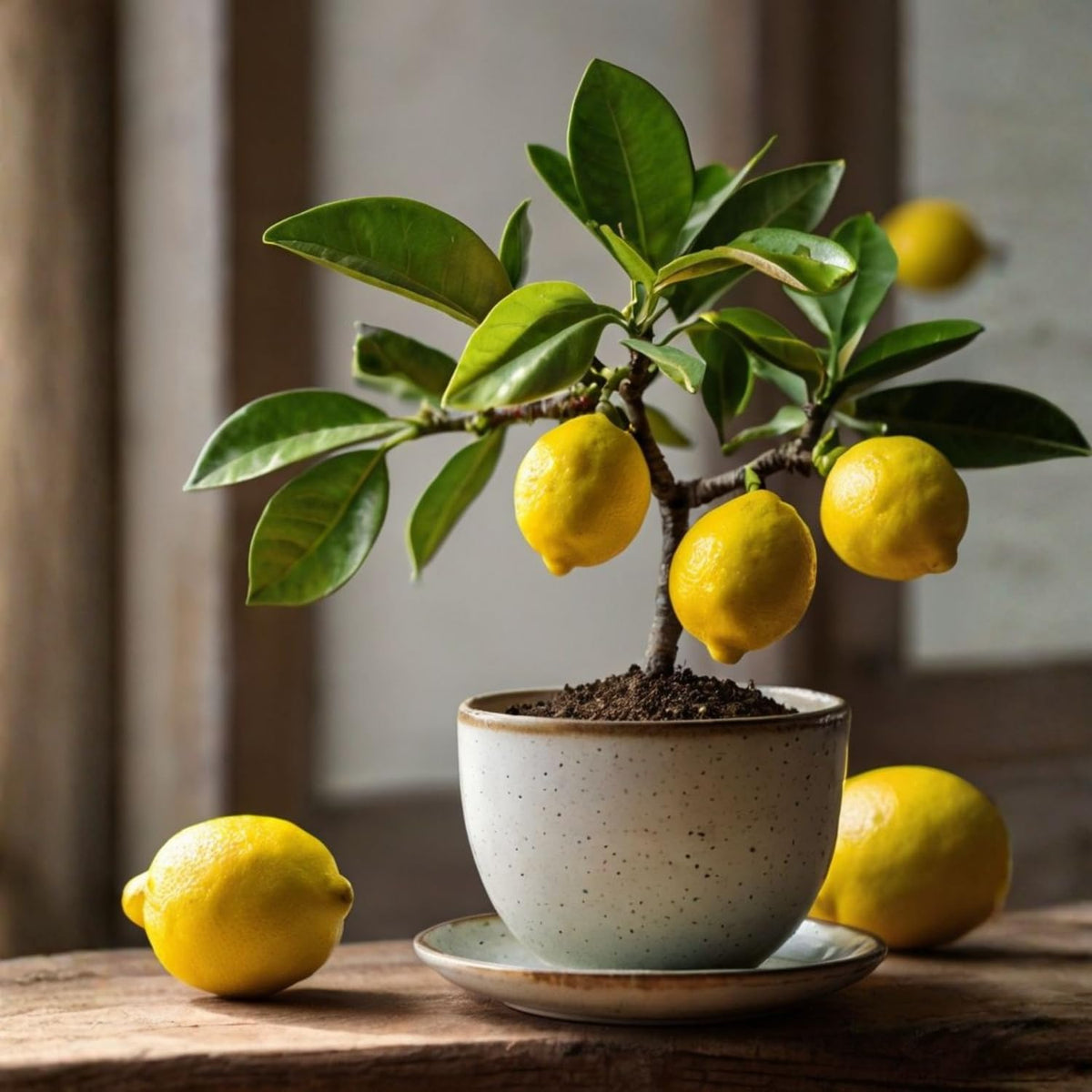 Meyer Lemon Tree Live Plant in 3 Gallon Pot, Fruit-Bearing Citrus Tree, High-Yielding, Fast-Growing Tropical Fruit Plant for Outdoor Garden