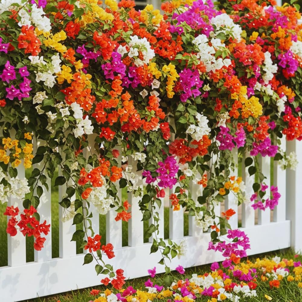Set 4 Assorted Bougainvillea Plants Live, Bougainvillea Vine Plant, 4 to 6'' Tall, Climbing Flower Tropical Plant, No Pot