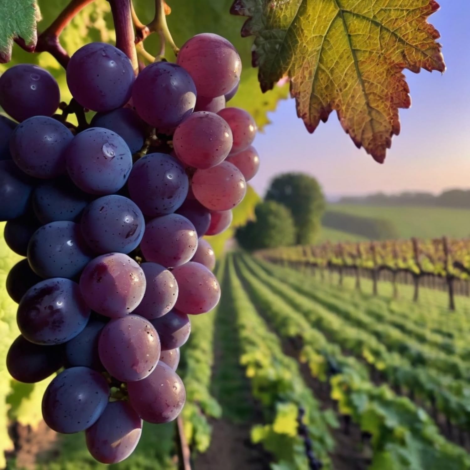 Muscadine Grape Plant Live, Hardy Fruit Grape Climbing Vine for Backyard, 20-24 Inches Tall in Gallon Pot, Outdoor Planting, No Ship to CA