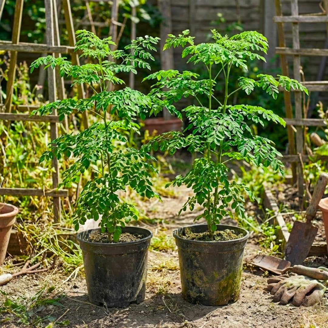 1 Year Old Live Moringa Tree Plant 2-3 Ft Tall in 1 Gallon Pot, Moringa Oleifera Plant, Hardy Drumstick Horseradish Trees