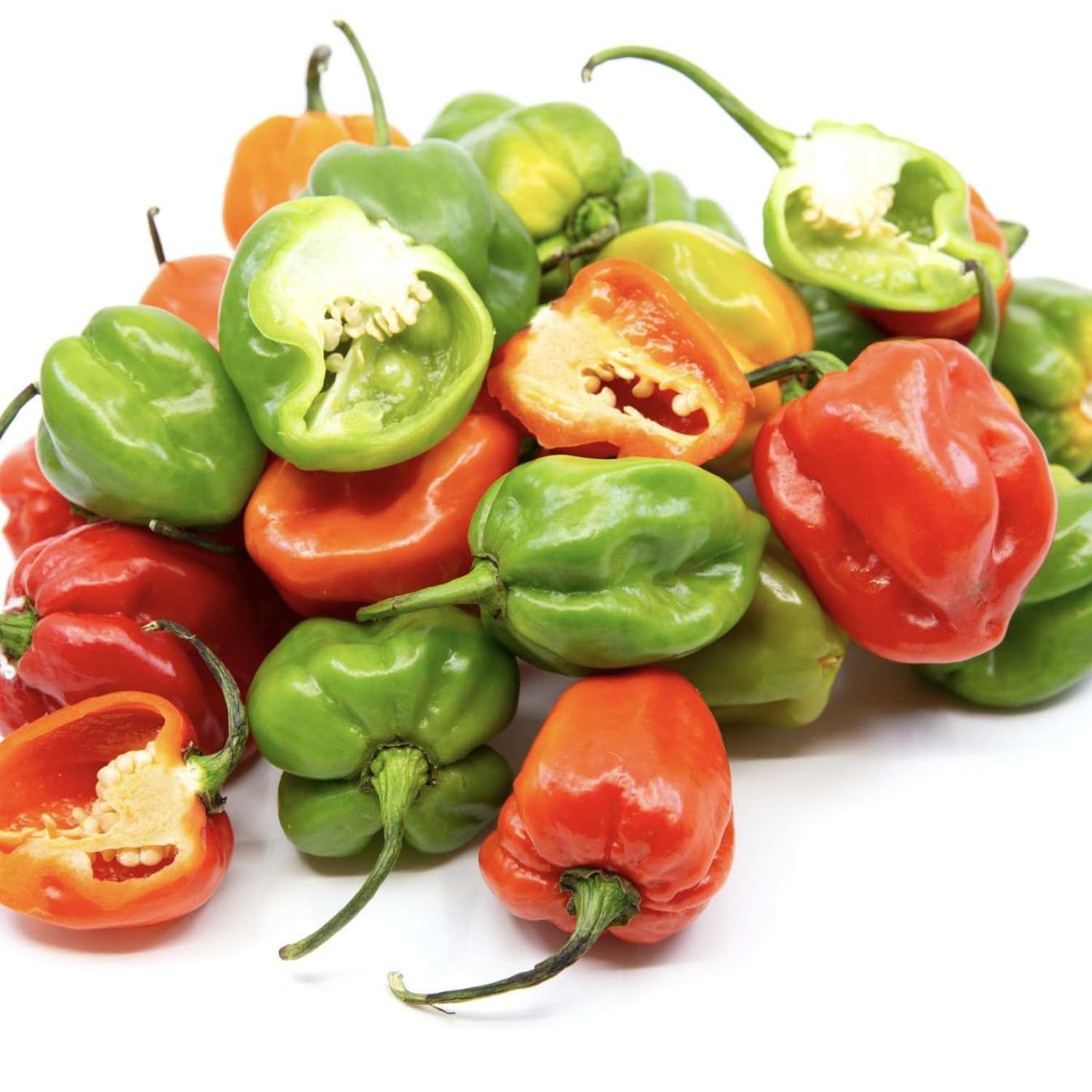 Mixed Habanero Pepper Seeds for Planting, 100 Seeds, 4 Hot Pepper Varieties