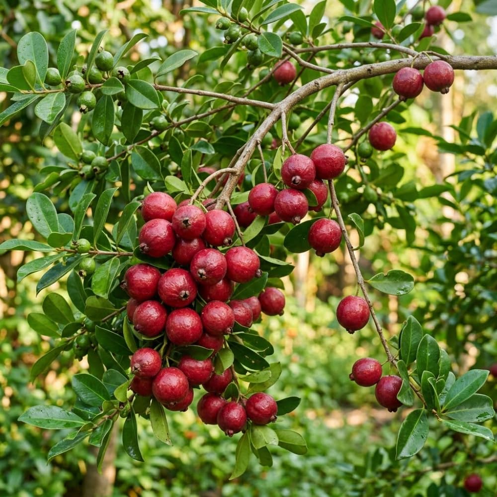 Strawberry Guava Tree Live Plant, Guava Plants Live for Planting, 3 Gallon Pot, 2-3 Feet Tall, Sweet Tropical Fruit Tree for Patio, Backyard and Outdoor Garden, No Ship to CA