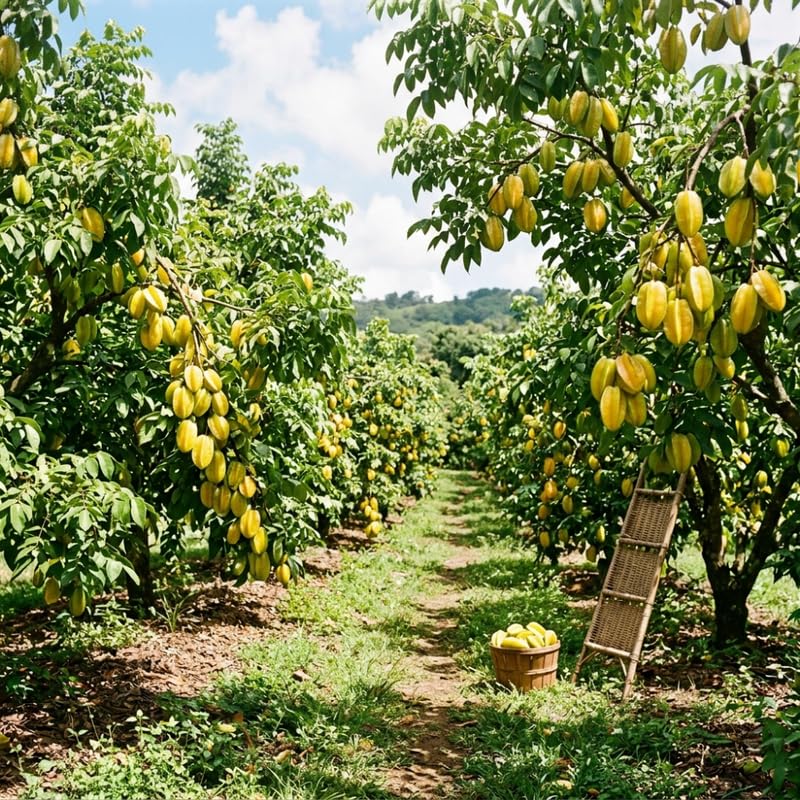 Starfruit Tree Live Plant, Star Fruit Plant Live, 3 Gallon Pot, Hardy Fruit Garden Outdoor, No Ship to CA
