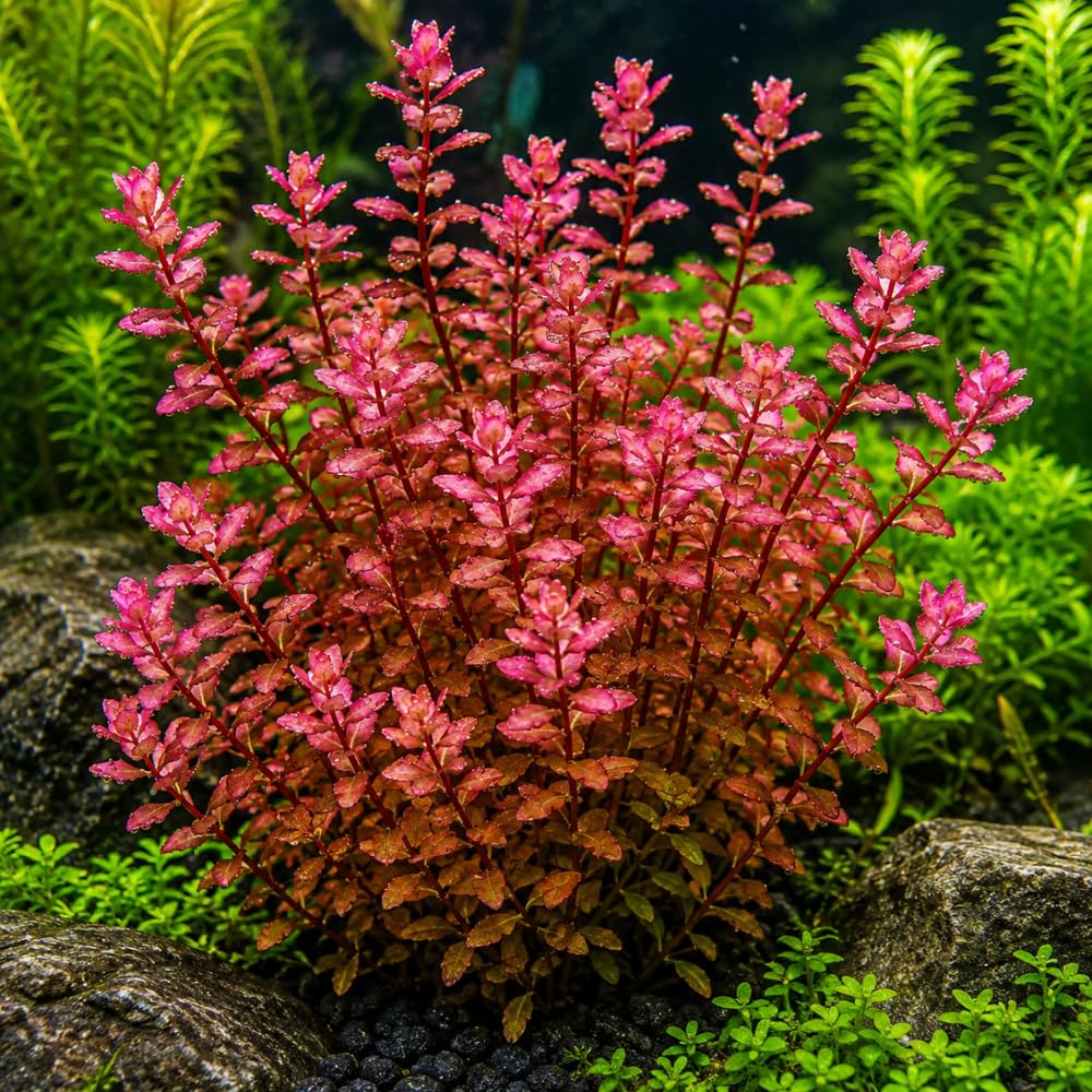 Red Rotala Aquarium Plant, 1 Bundle Live Stem Plant