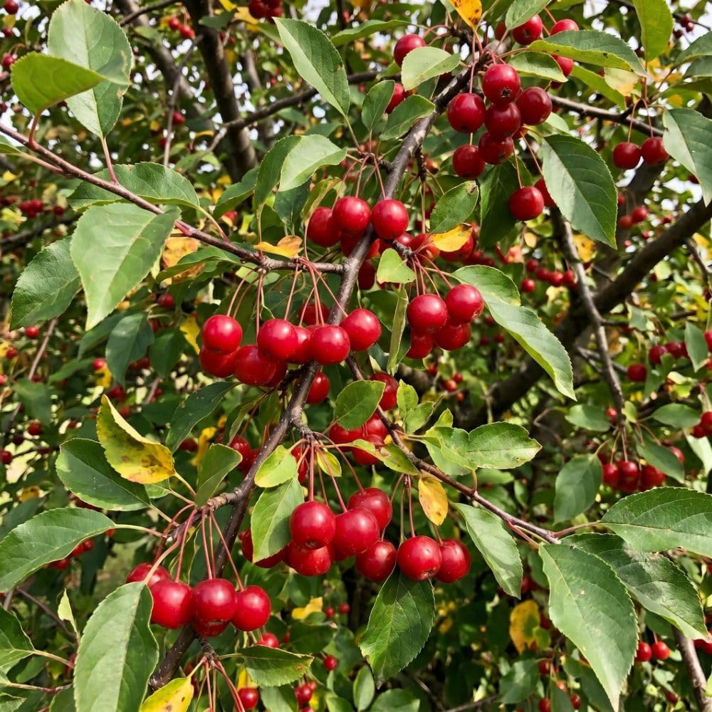 Red Crabapple Tree Live Plant, 6-10" Tall