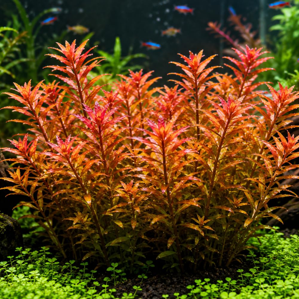 Orange Rotala Aquarium Plant, 1 Bundle Live Stem Plant