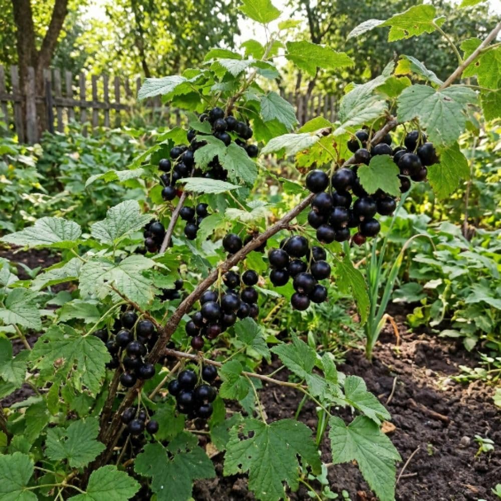 Hardy Consort Black Currant Plant Live for Planting, 6-12 Inch Tall