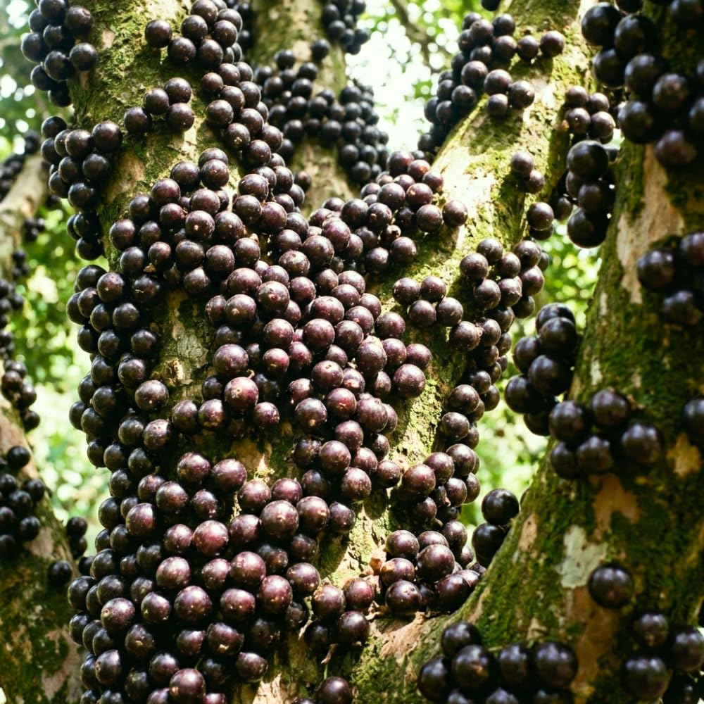 Jaboticaba Tree Live Plant, Jaboticaba Fruit Tree, Well Rooted, 2-3 Feet Tall, Black Grape Fruits for Edible Garden and Container