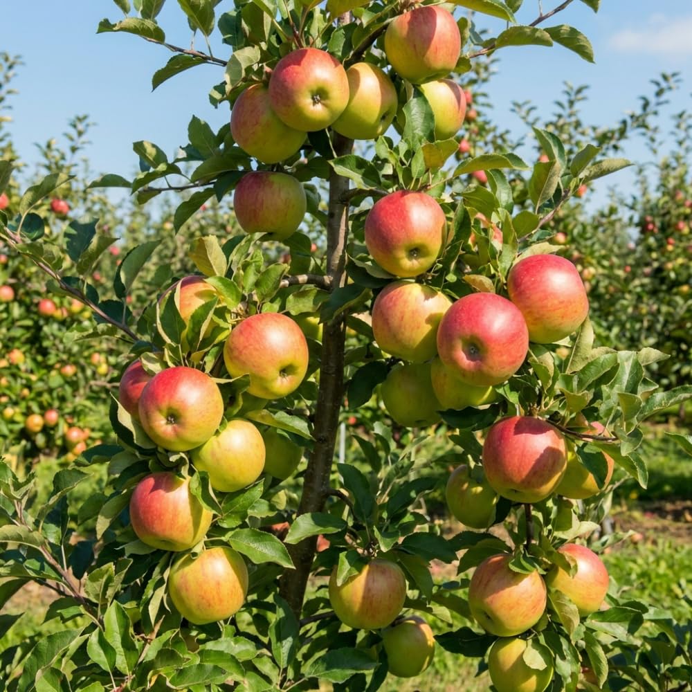 Apple Tree Live Plant, 3 Gallon Pot from 2 to 3 Feet Tall, Apple Trees Live Plants, Fruit Tree for Outdoor Gardening, No Ship to CA (Red)