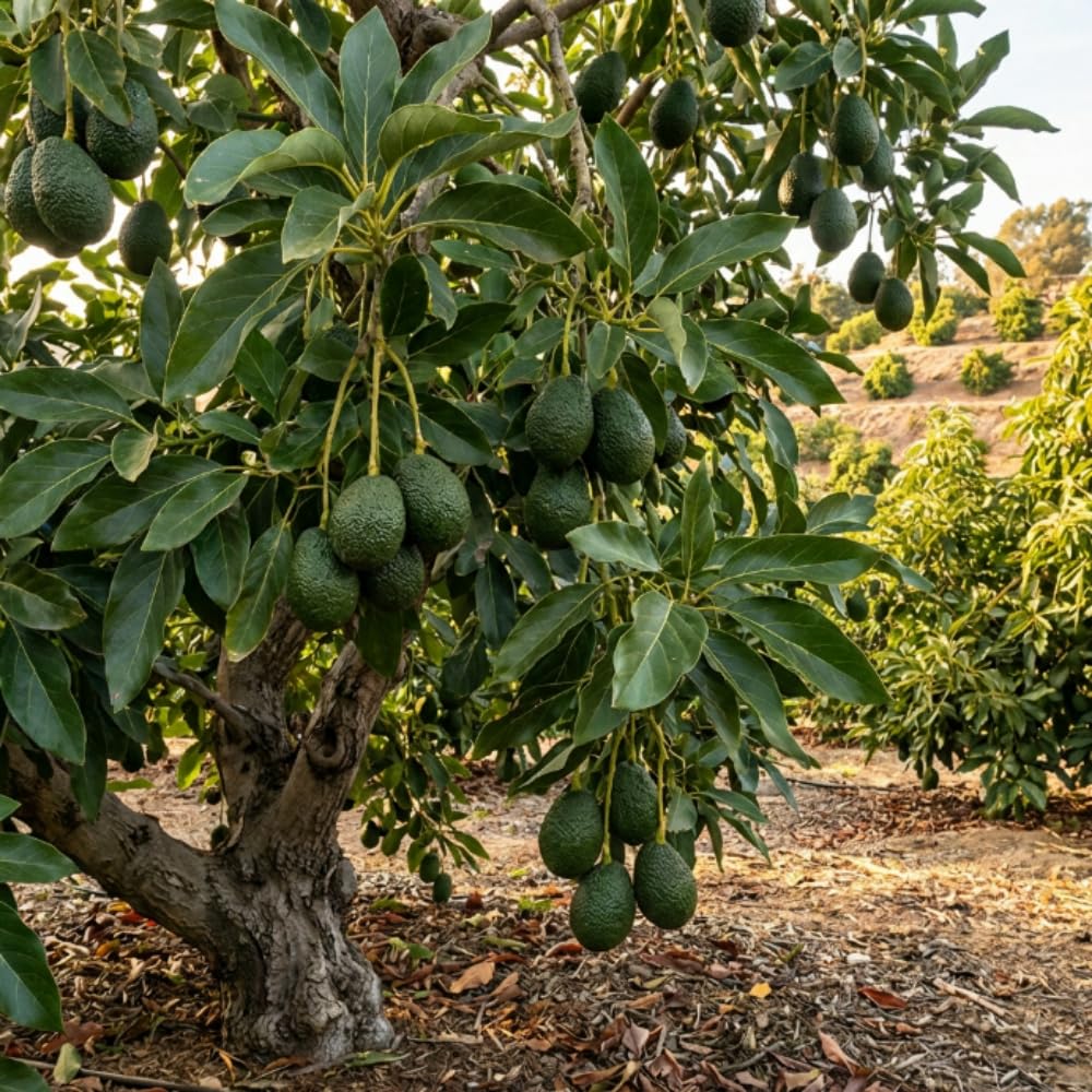 HASS Avocado Live Plant, Cold Hardy Avocado Tree 1-2 Feet in 3 Gallon Pot, Tropical Fruit for Outdoor Growing, No Ship to CA